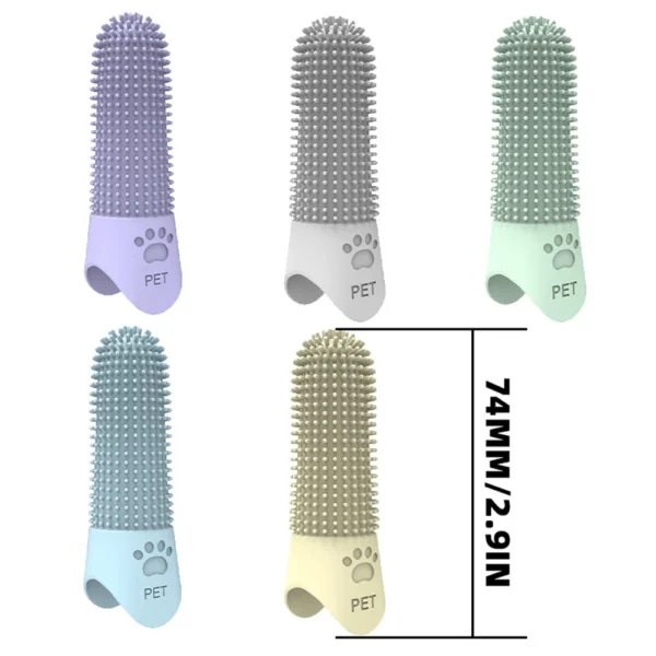 Pet Silicone Teeth Cleaning Fingertips For Cats And Dogs Cleaning And Removing Tartar And Stones Pet Toothbrushes - Image 2