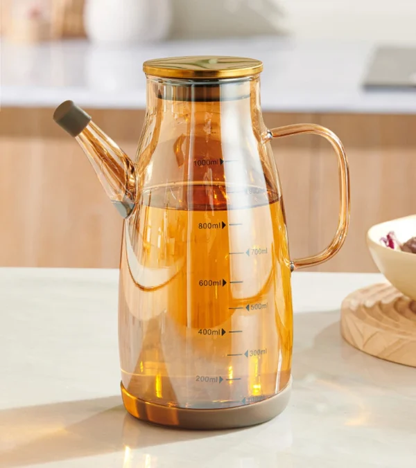 1000ml Oil Bottle Kitchen Glass Oil Pot Large Capacity Leak-Proof Pour Soy Vinegar Tank Oil Dispenser Kitchen Tools - Image 3