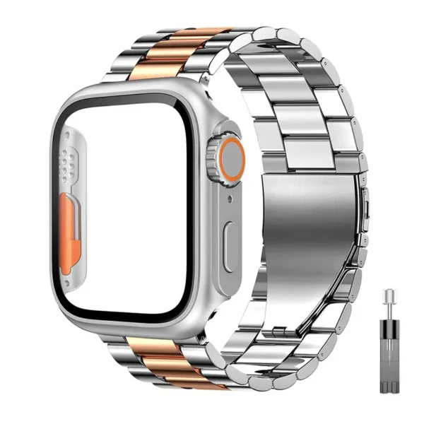 Stainless Steel Strap For Apple Watch Band 45mm 41mm 40mm 44mm Metal Correa Bracelet i Watch 7 6 5 SE 8 Case Change to Ultra - Image 17