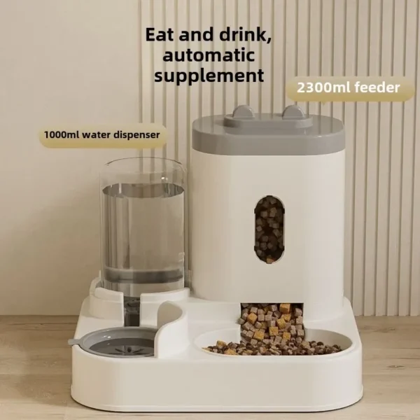 Automatic water feeder, integrated bowl for water and food, dog bowl, cat bowl, pet bowl, pet supplies, automatic feeder - Image 2