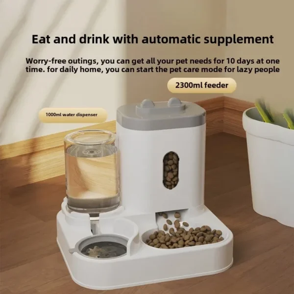 Automatic water feeder, integrated bowl for water and food, dog bowl, cat bowl, pet bowl, pet supplies, automatic feeder - Image 4