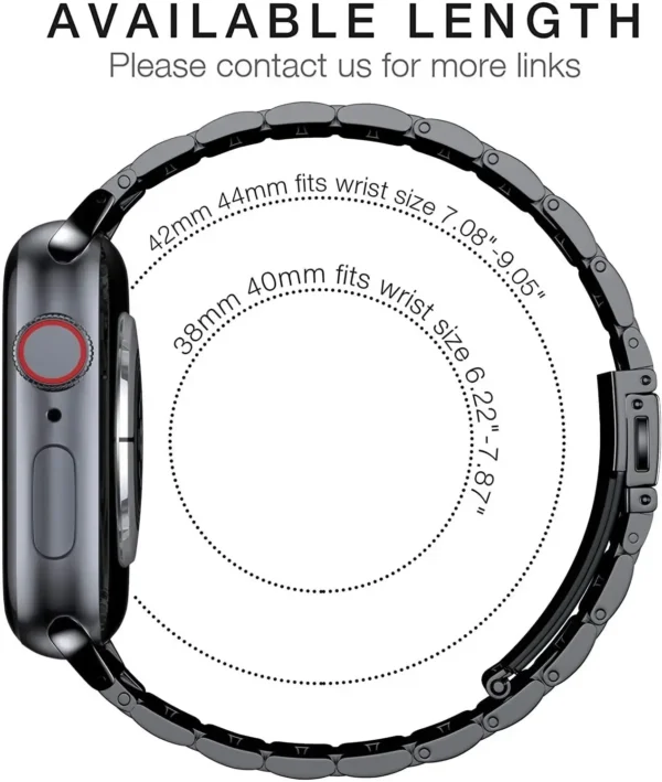 Stainless Steel Strap For Apple Watch Band 45mm 41mm 40mm 44mm Metal Correa Bracelet i Watch 7 6 5 SE 8 Case Change to Ultra - Image 3