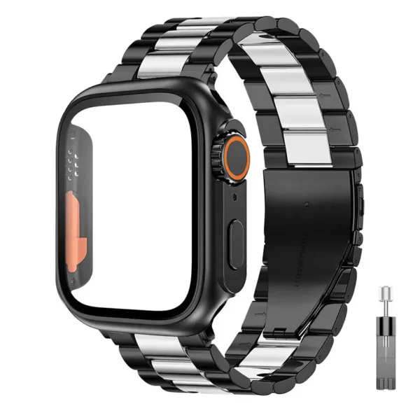 Stainless Steel Strap For Apple Watch Band 45mm 41mm 40mm 44mm Metal Correa Bracelet i Watch 7 6 5 SE 8 Case Change to Ultra - Image 13