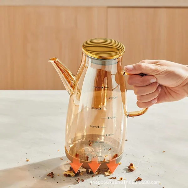 1000ml Oil Bottle Kitchen Glass Oil Pot Large Capacity Leak-Proof Pour Soy Vinegar Tank Oil Dispenser Kitchen Tools - Image 5