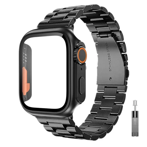 Stainless Steel Strap For Apple Watch Band 45mm 41mm 40mm 44mm Metal Correa Bracelet i Watch 7 6 5 SE 8 Case Change to Ultra - Image 18