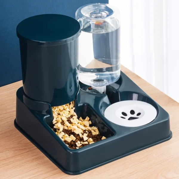 Automatic Cat Feeder Water Dispenser Set, 2 In 1 Tilted Automatic Pet Food And Water Feeder Gravity Food Feeder and Waterer - Image 8