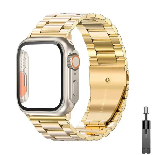 Stainless Steel Strap For Apple Watch Band 45mm 41mm 40mm 44mm Metal Correa Bracelet i Watch 7 6 5 SE 8 Case Change to Ultra - Image 12