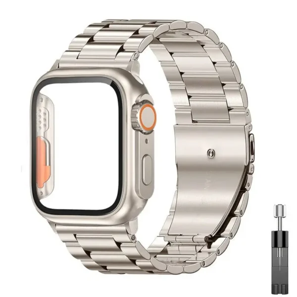 Stainless Steel Strap For Apple Watch Band 45mm 41mm 40mm 44mm Metal Correa Bracelet i Watch 7 6 5 SE 8 Case Change to Ultra - Image 8
