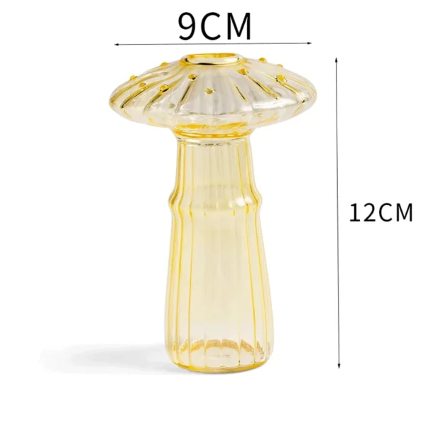 Transparent Jelly Color Mushroom Glass Vase Aromatherapy Bottle Home Small Vase Hydroponic Flower Pot Simple Table Decoration - Image 9