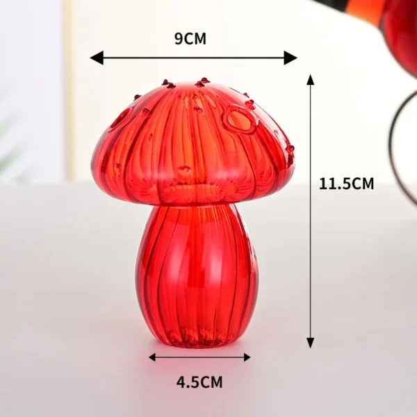 Transparent Jelly Color Mushroom Glass Vase Aromatherapy Bottle Home Small Vase Hydroponic Flower Pot Simple Table Decoration - Image 13