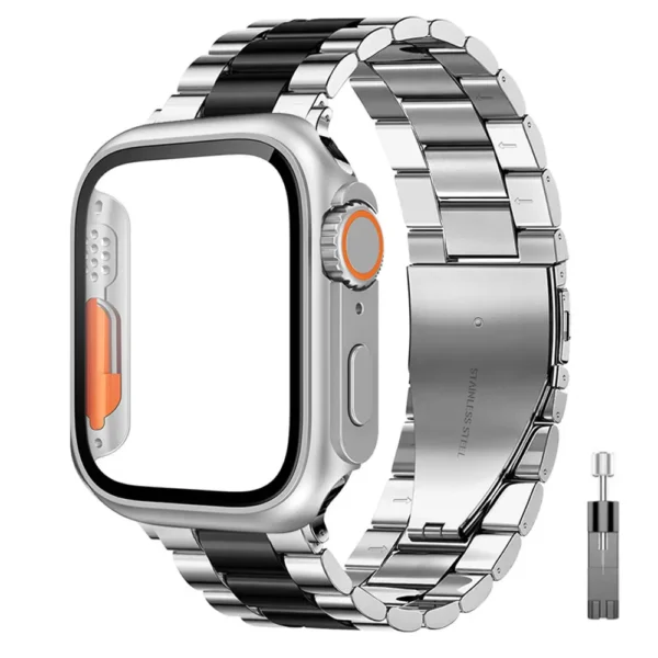 Stainless Steel Strap For Apple Watch Band 45mm 41mm 40mm 44mm Metal Correa Bracelet i Watch 7 6 5 SE 8 Case Change to Ultra - Image 14