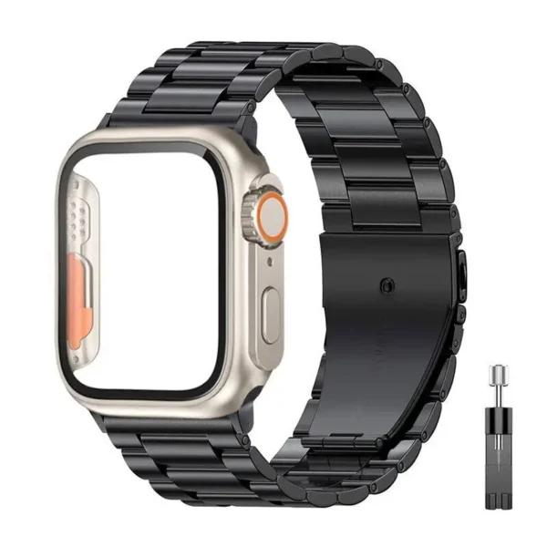 Stainless Steel Strap For Apple Watch Band 45mm 41mm 40mm 44mm Metal Correa Bracelet i Watch 7 6 5 SE 8 Case Change to Ultra - Image 7