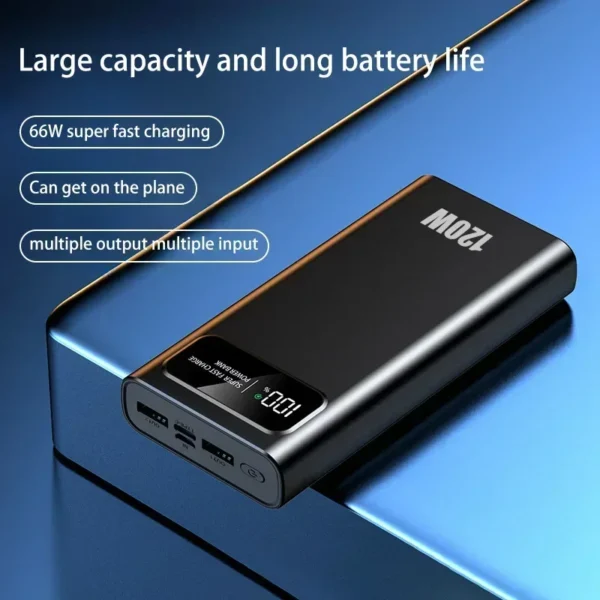 200000mAH 120W Power Bank Super Fast Charging Battery High Capacity Digital Display Power Bank For iphone 15 14 Samsung Xiaomi - Image 2