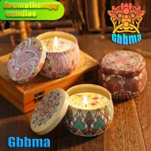 Gbbma A box of 3 notes Scented candles Use natural dried flowers candles For indoor aromatherapy