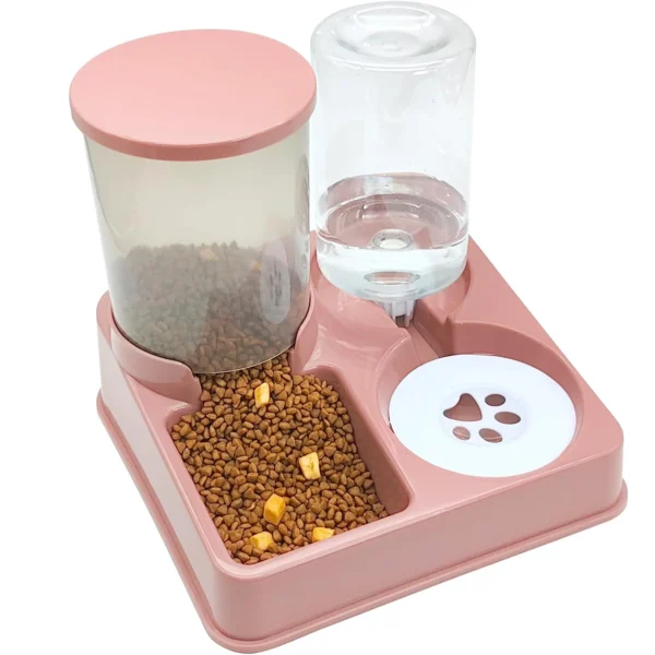 Automatic Cat Feeder Water Dispenser Set, 2 In 1 Tilted Automatic Pet Food And Water Feeder Gravity Food Feeder and Waterer - Image 9