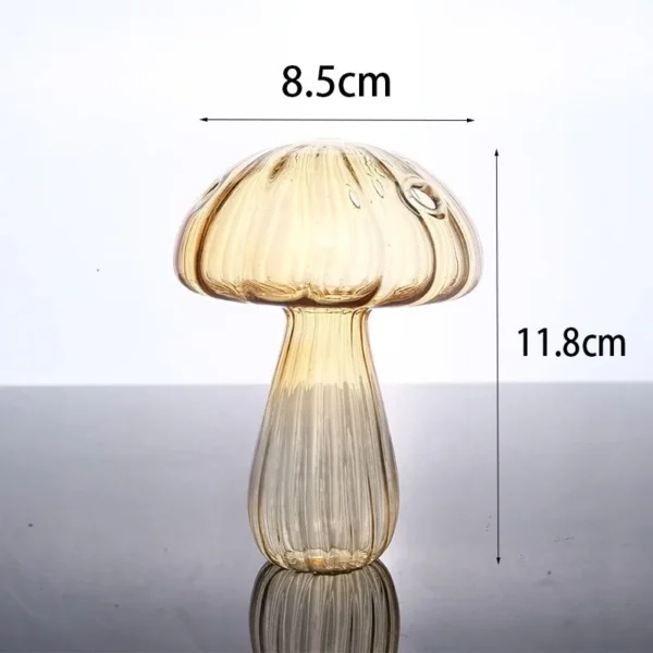 Transparent Jelly Color Mushroom Glass Vase Aromatherapy Bottle Home Small Vase Hydroponic Flower Pot Simple Table Decoration - Image 11