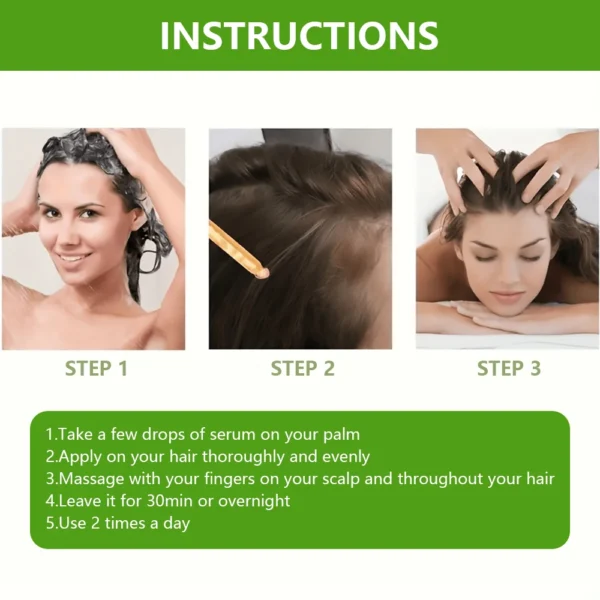 Rosemary Mint Hair Growth Oil Preventing Hair Dryness Split Moisturizing Gentle Nourishing Soft Glossy Organics Hair Care Oil - Image 6