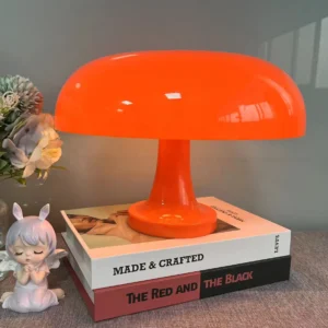 Mushroom table lamp minimalist modern bedroom bedside lamp Danish designer orange decorative table lamp