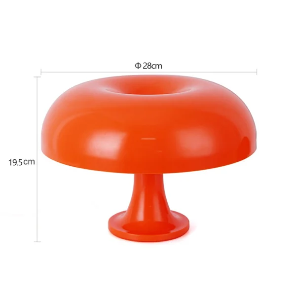 Mushroom table lamp minimalist modern bedroom bedside lamp Danish designer orange decorative table lamp - Image 5