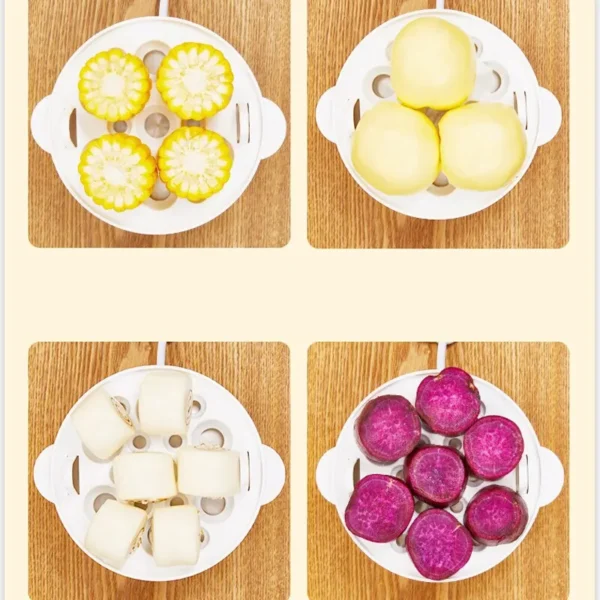 220V Multifunctional Electric Egg Boiler Double Layers Egg Cooker Mini Steamer Poacher Kitchen Cooking Breakfast Machine - Image 4