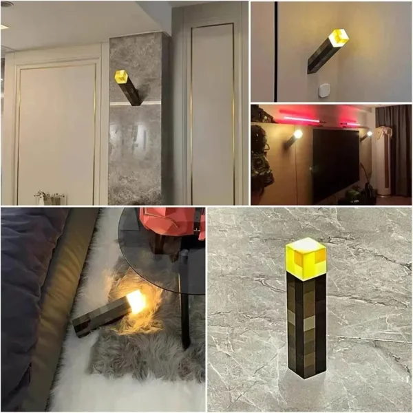 4 Color Brownstone Flashlight Night Light USB Rechargeable Adjustable Lamp with Buckle 11inch Children Gift Bedroom Decor Light - Image 6