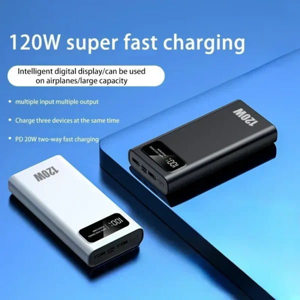 200000mAH 120W Power Bank Super Fast Charging Battery High Capacity Digital Display Power Bank For iphone 15 14 Samsung Xiaomi - Image 3