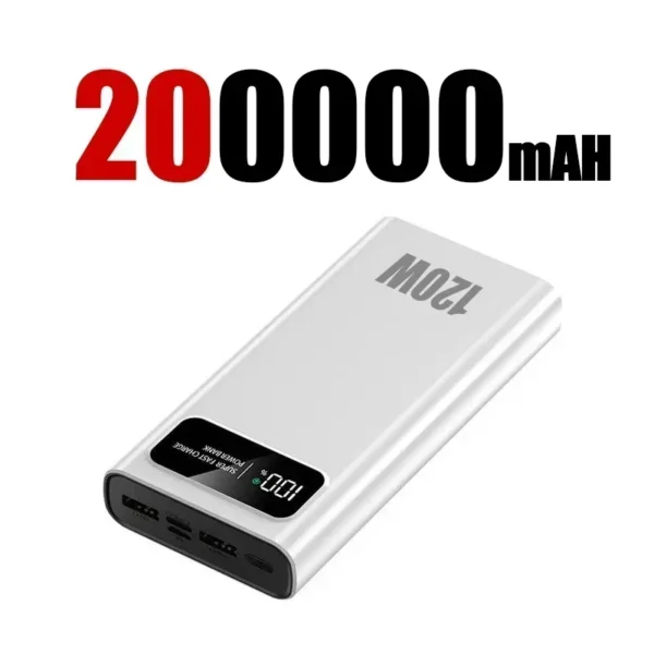 200000mAH 120W Power Bank Super Fast Charging Battery High Capacity Digital Display Power Bank For iphone 15 14 Samsung Xiaomi - Image 9